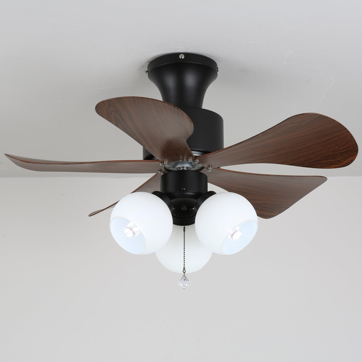 Rinania Vintage Holzaufsatz Deckenventilator mit Beleuchtung