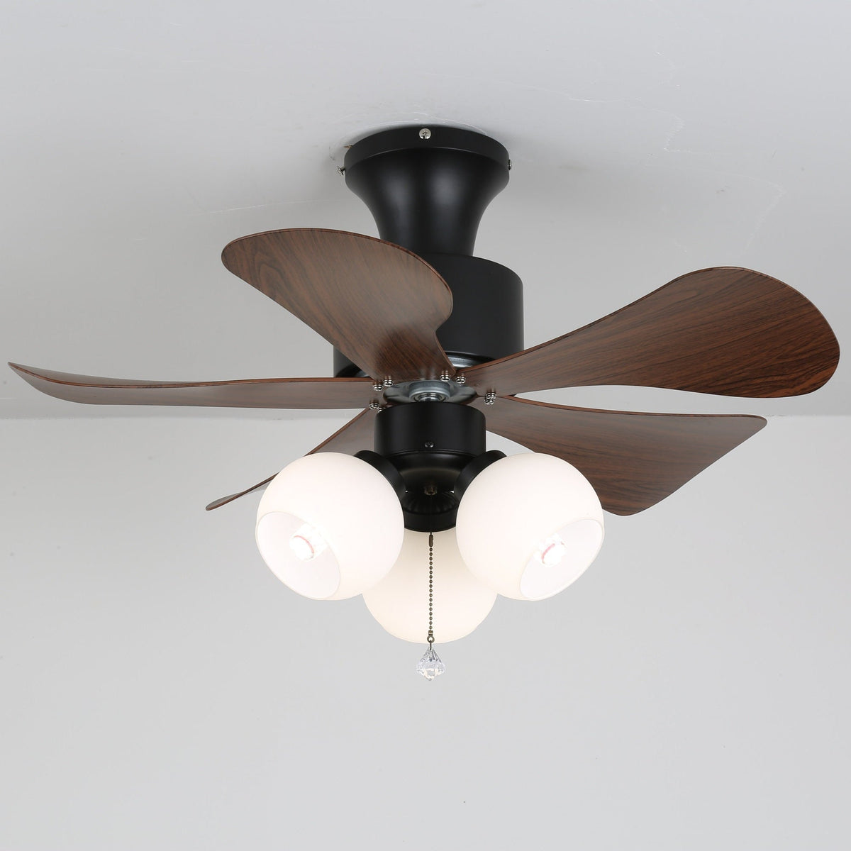 Rinania Vintage Holzaufsatz Deckenventilator mit Beleuchtung
