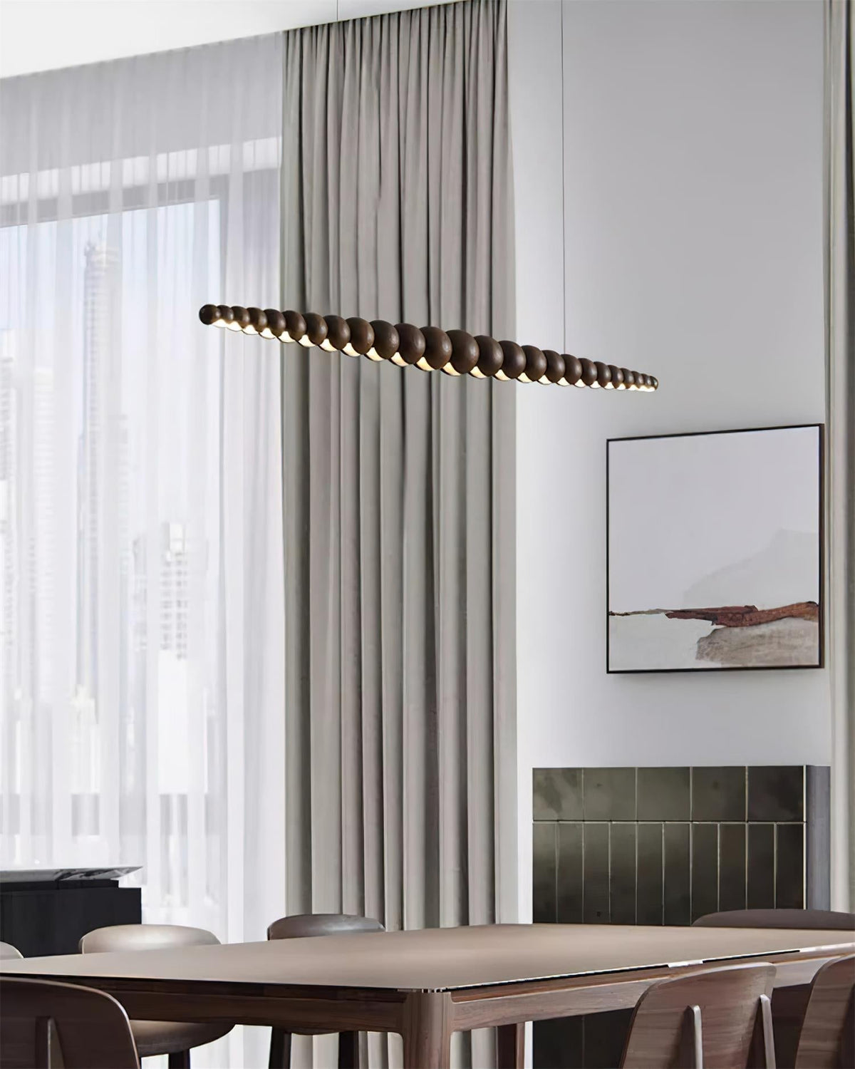 Orlanre Pendelleuchte Holzpendelleuchte minimalistisch