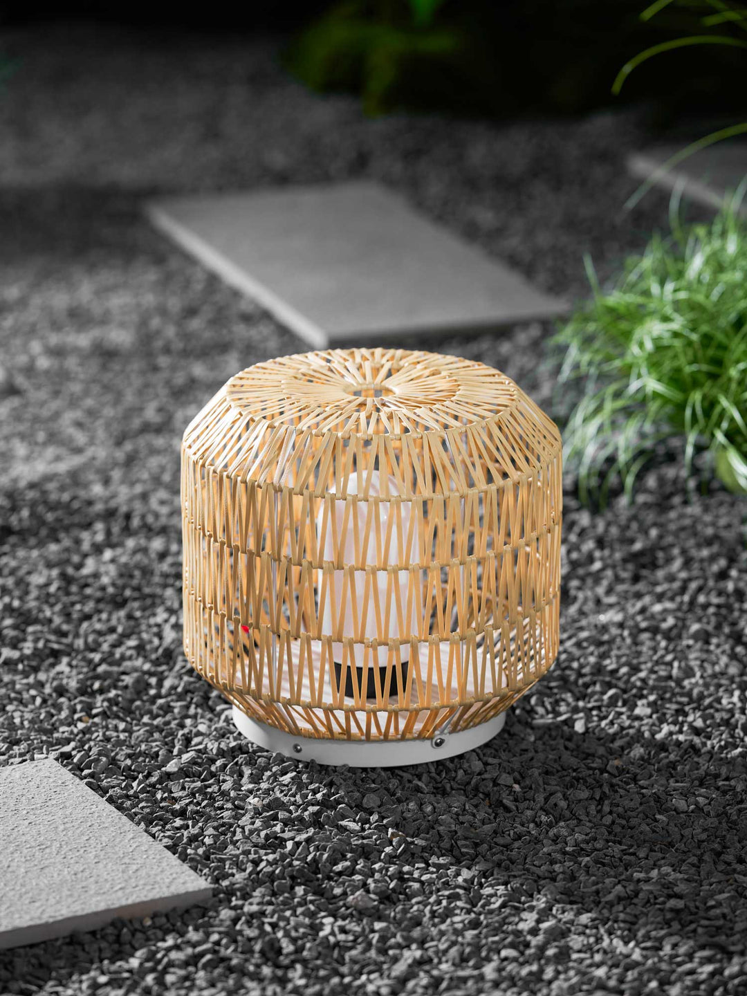 Ravalella Rattan-Außen-Tischleuchte