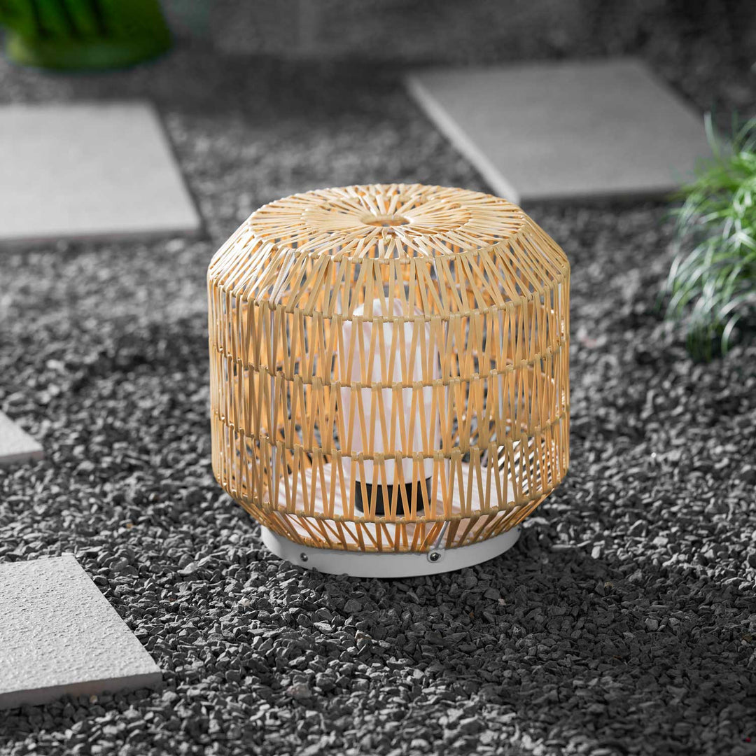 Ravalella Rattan-Außen-Tischleuchte