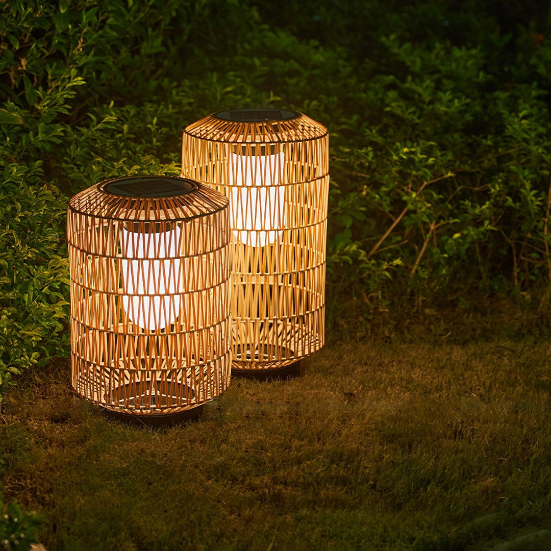 Ravalella Rattan-Außen-Tischleuchte