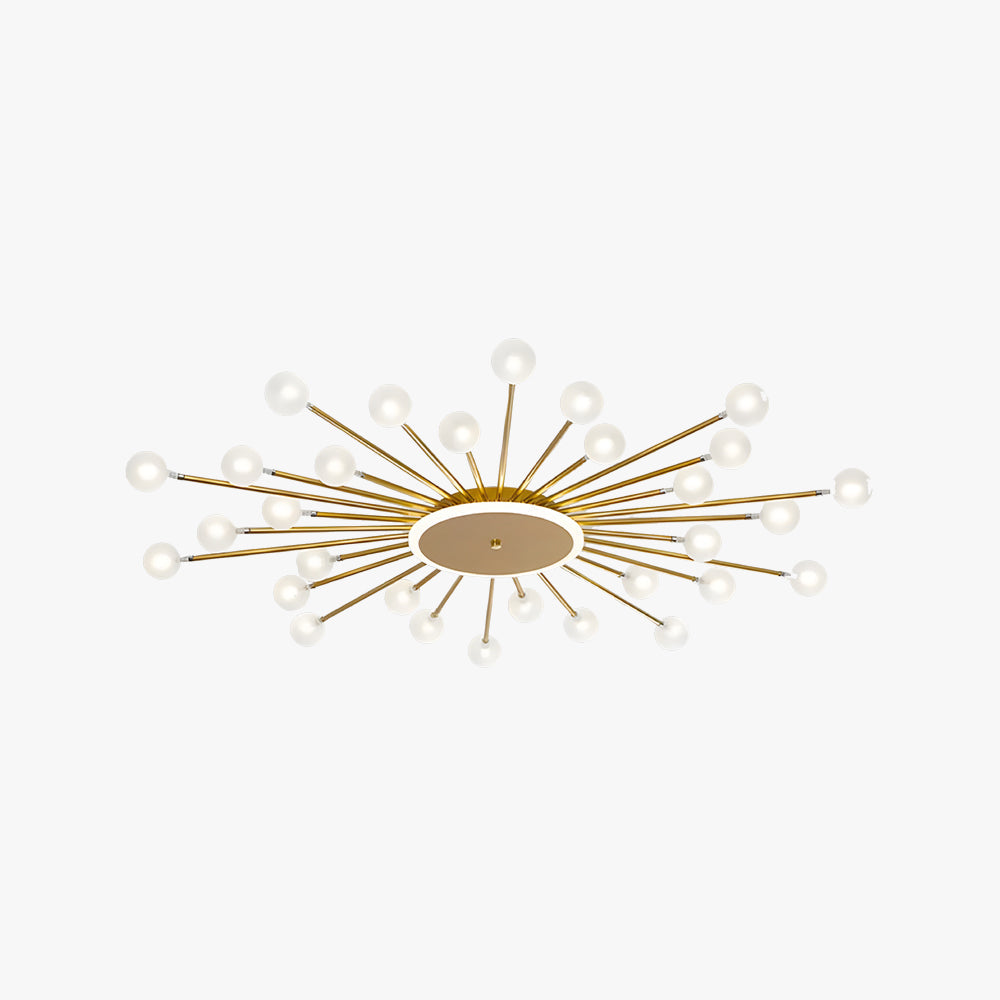 Arisha Nordic LED Deckenleuchte Gold/Schwarz Metall Wohnzimmer