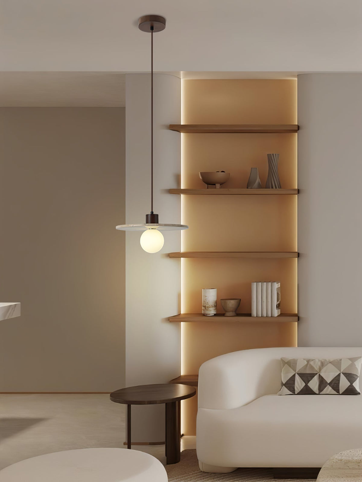Seroaya Travertine Pendelleuchte Sechs Stil