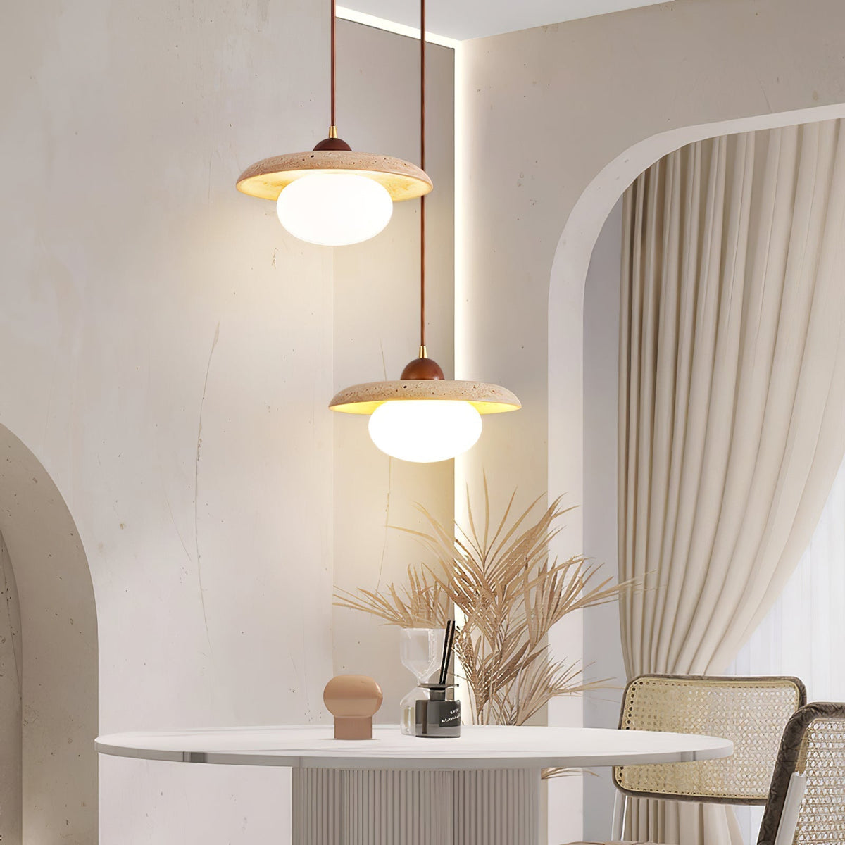 Seroaya Travertine Pendelleuchte Sechs Stil