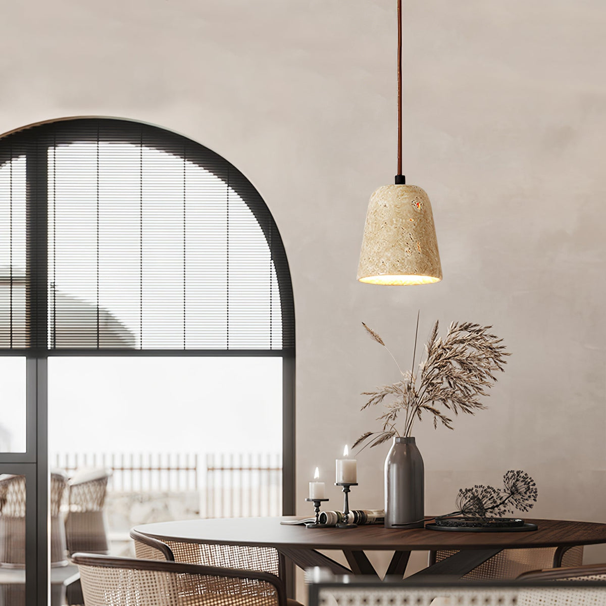 Seroaya Travertine Pendelleuchte Sechs Stil