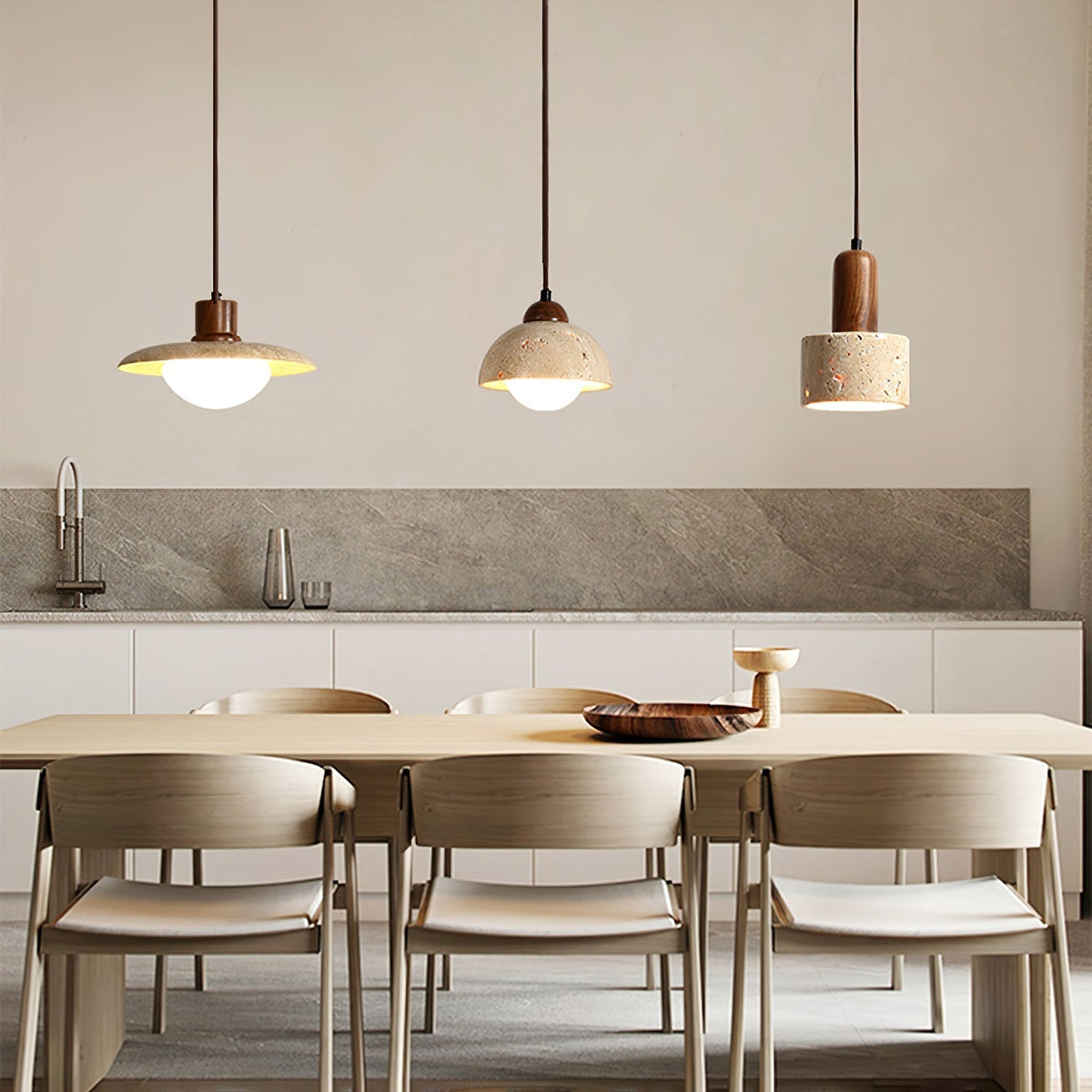 Seroaya Travertine Pendelleuchte Sechs Stil
