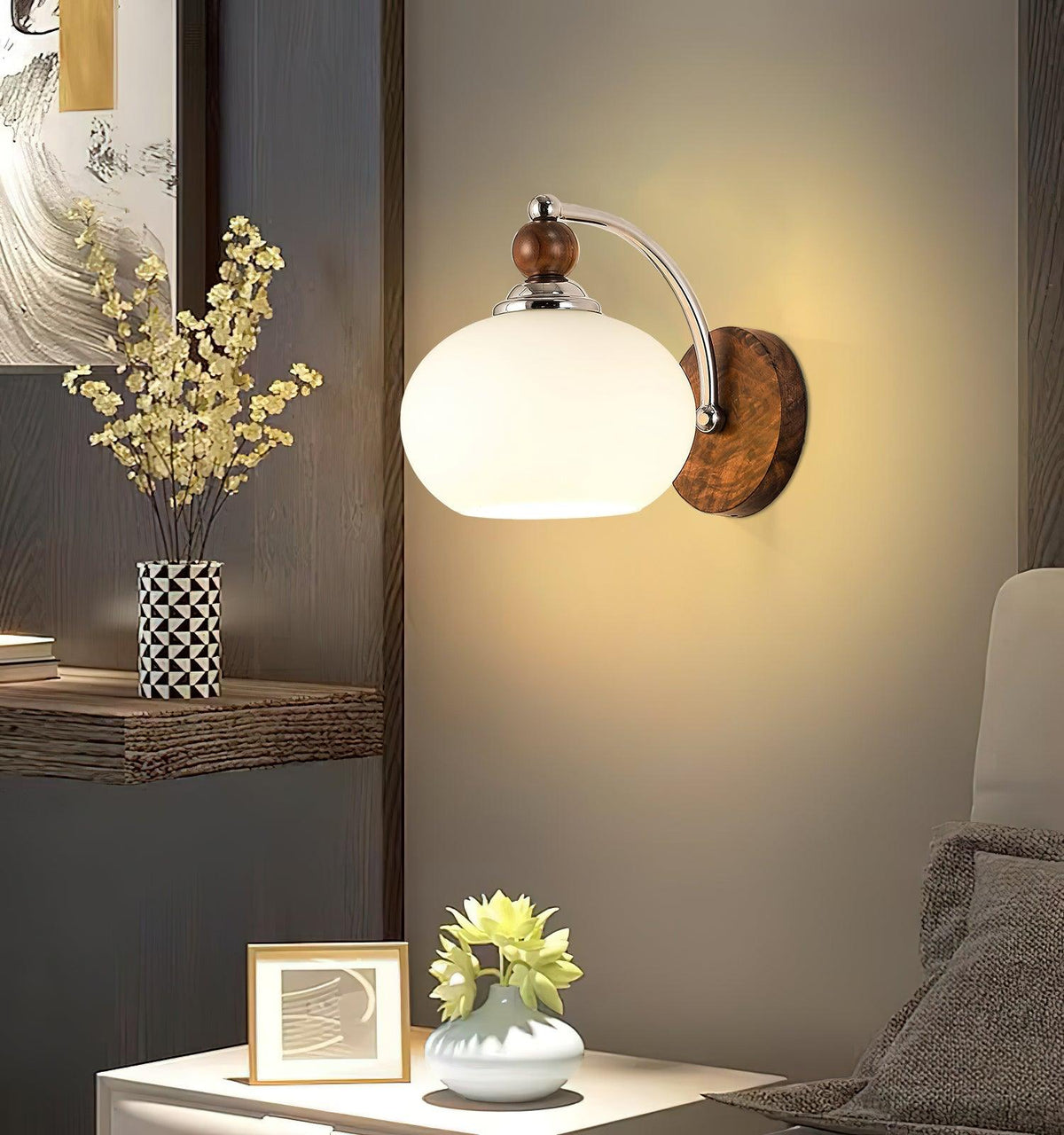 Vicare Premium Nordische Kunstglas-Wandleuchte