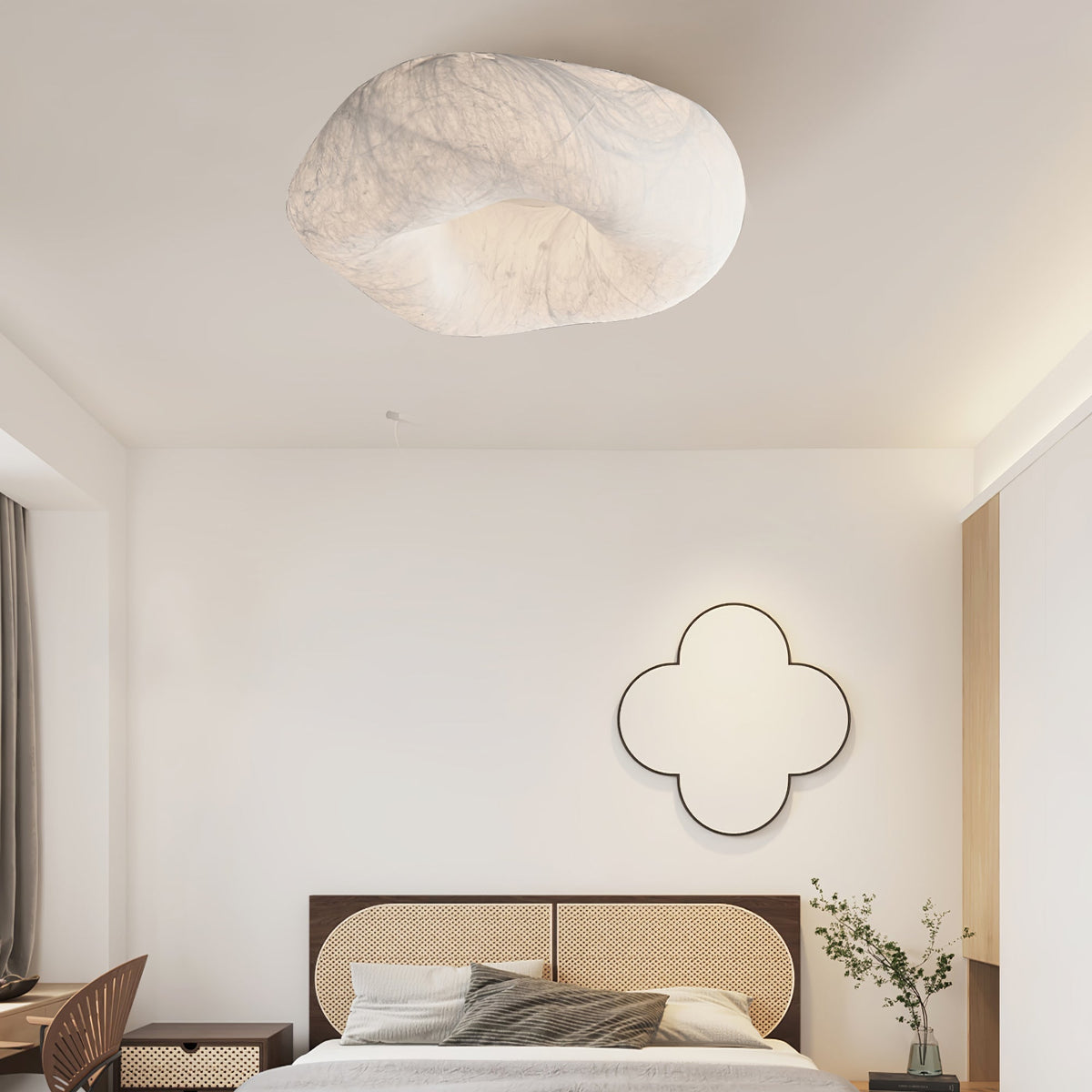 Calerelle Deckenleuchte Wolkenform Seide Elegant