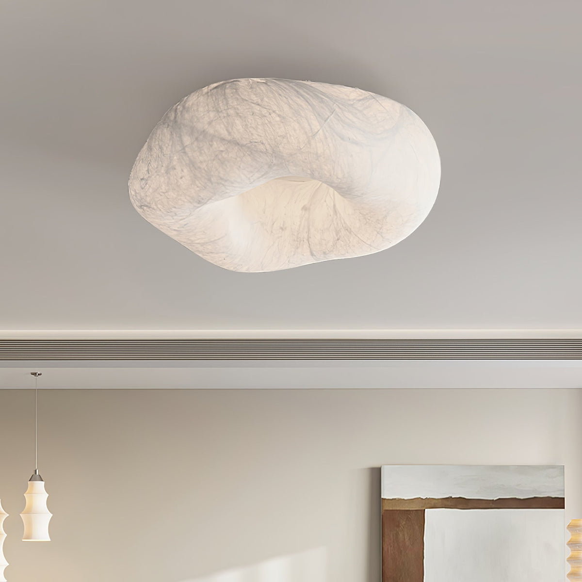 Calerelle Deckenleuchte Wolkenform Seide Elegant