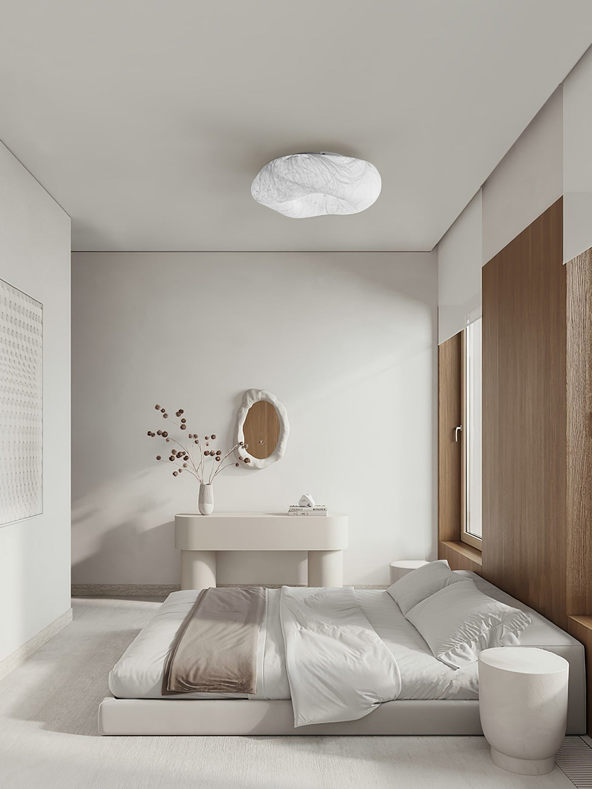 Calerelle Deckenleuchte Wolkenform Seide Elegant