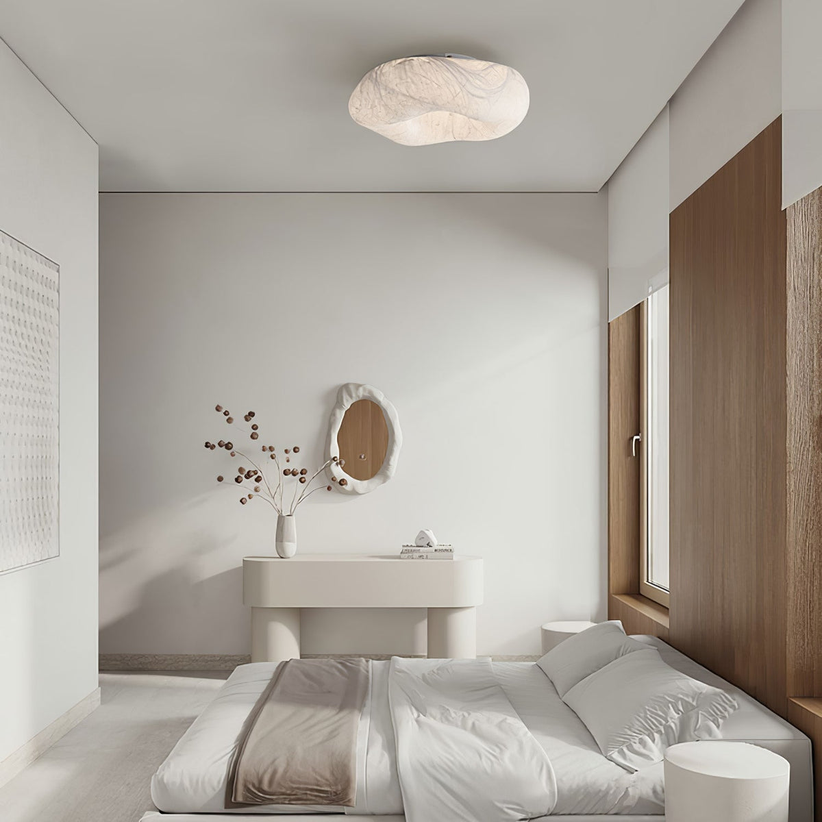 Calerelle Deckenleuchte Wolkenform Seide Elegant