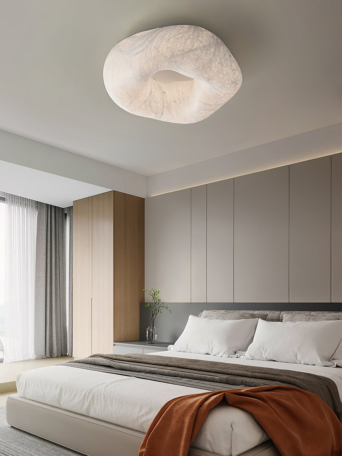 Calerelle Deckenleuchte Wolkenform Seide Elegant