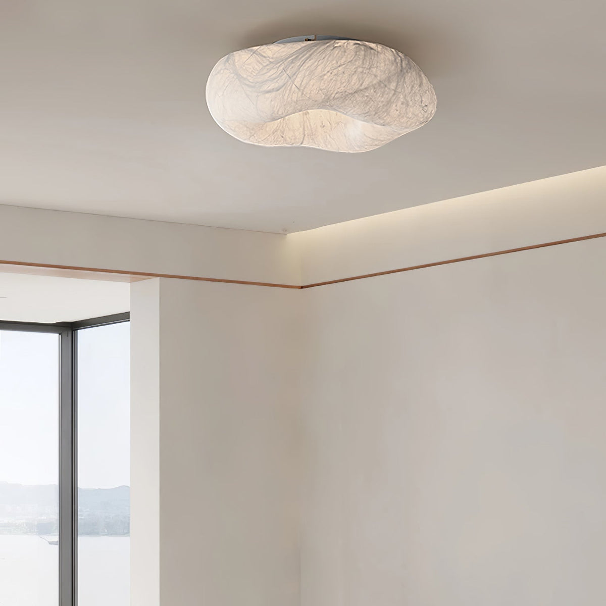 Calerelle Deckenleuchte Wolkenform Seide Elegant