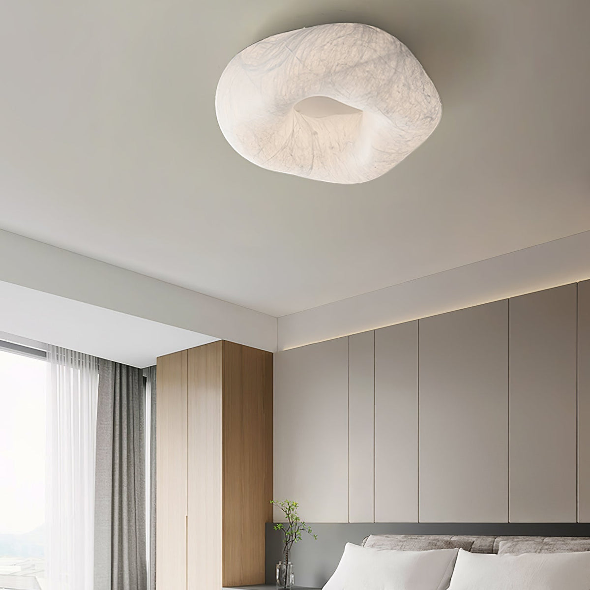 Calerelle Deckenleuchte Wolkenform Seide Elegant