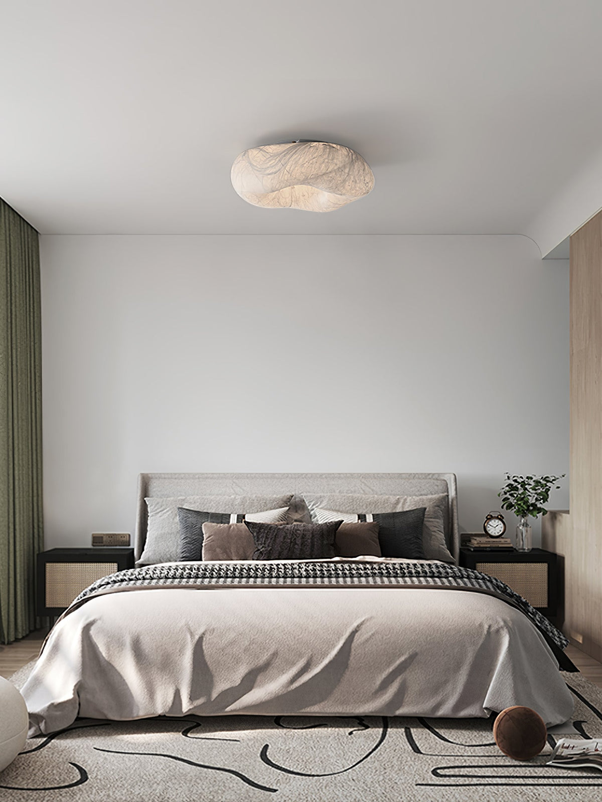 Calerelle Deckenleuchte Wolkenform Seide Elegant