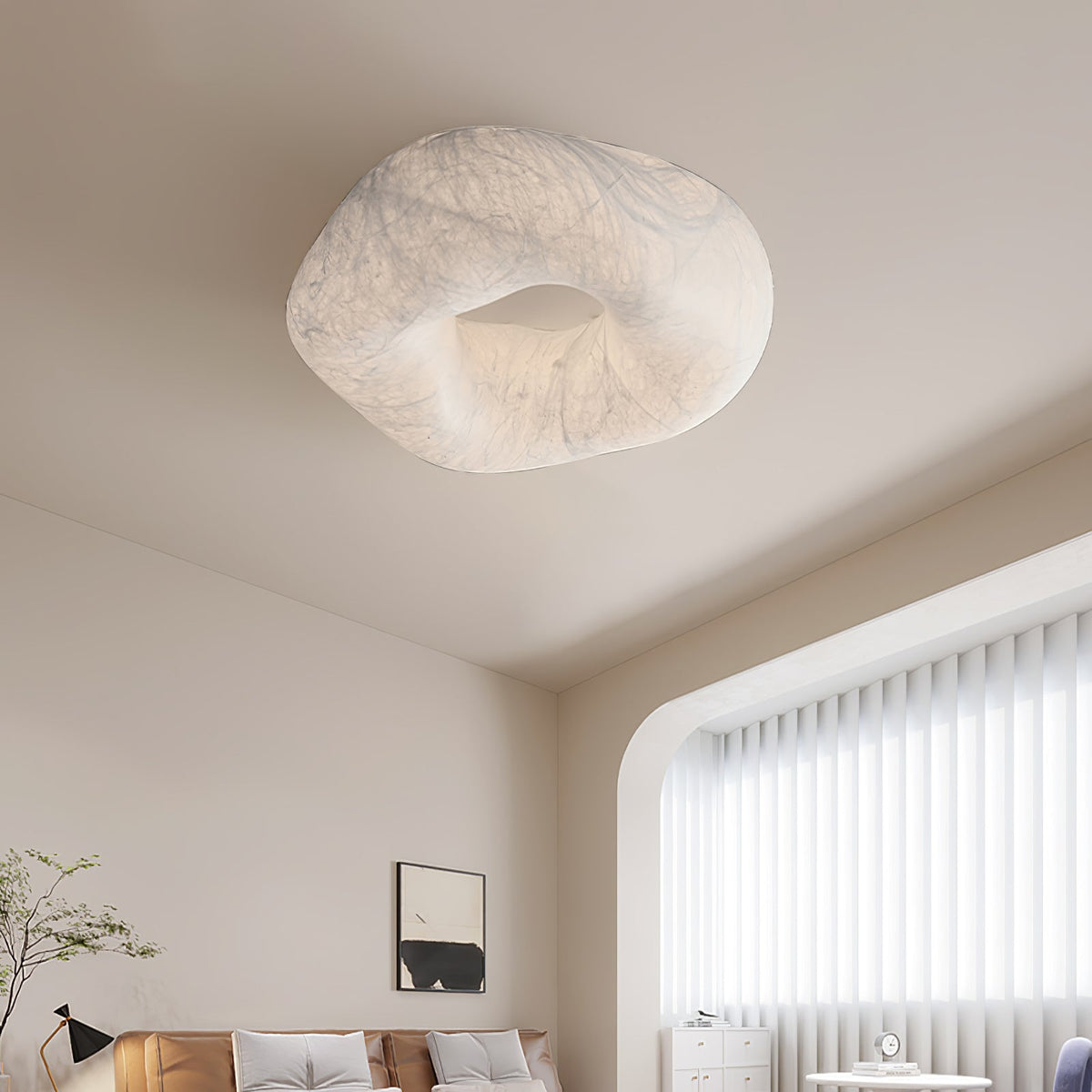 Calerelle Deckenleuchte Wolkenform Seide Elegant