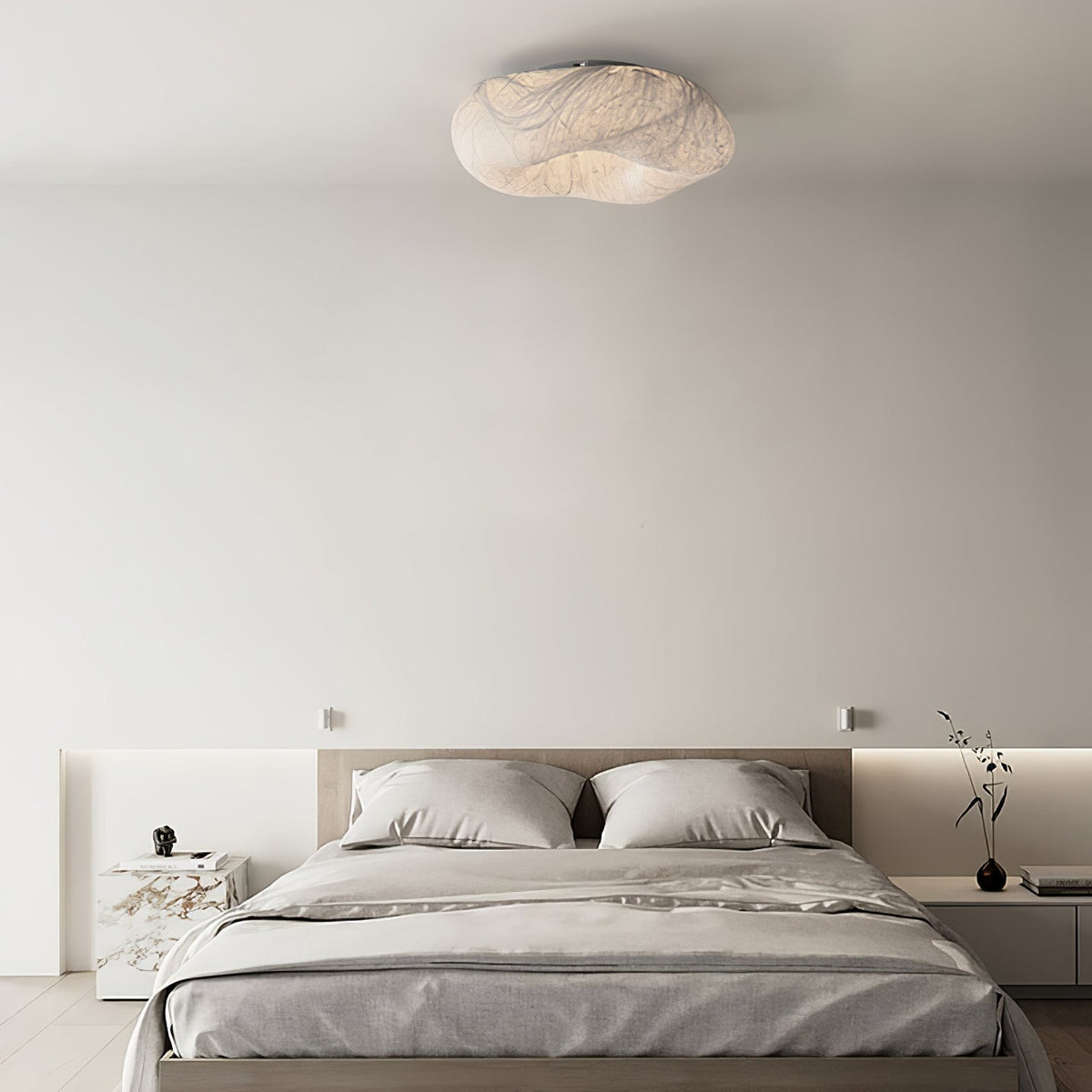 Calerelle Deckenleuchte Wolkenform Seide Elegant