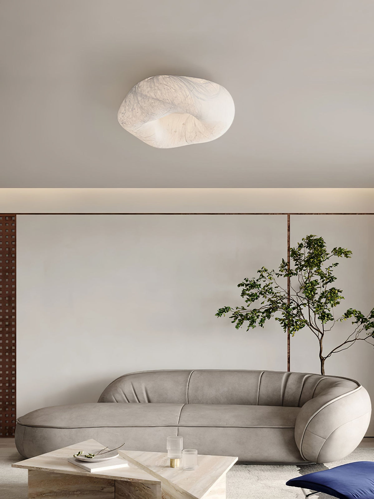 Calerelle Deckenleuchte Wolkenform Seide Elegant