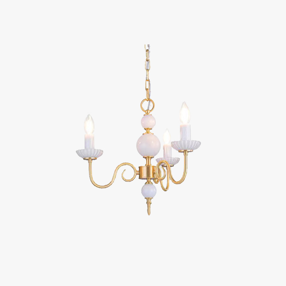 Silva Vintage LED Kerze Kronleuchter Keramik Schlafzimmer