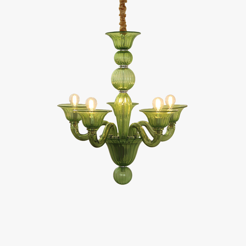 Silva Retro Kronleuchter Metall Glas Wohnzimmer Schlafzimme