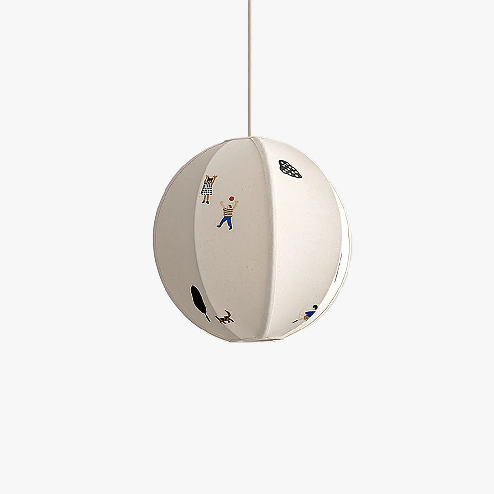 ElvaDesign Rund Metall Textil LED Pendelleuchte Studie Schlafzimmer