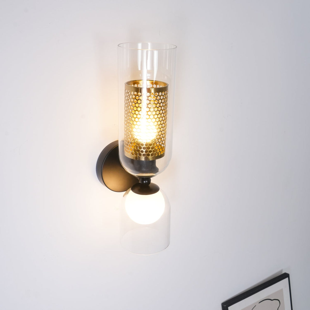 Alvynan Premium skandinavische Kunstglas-Wandleuchte