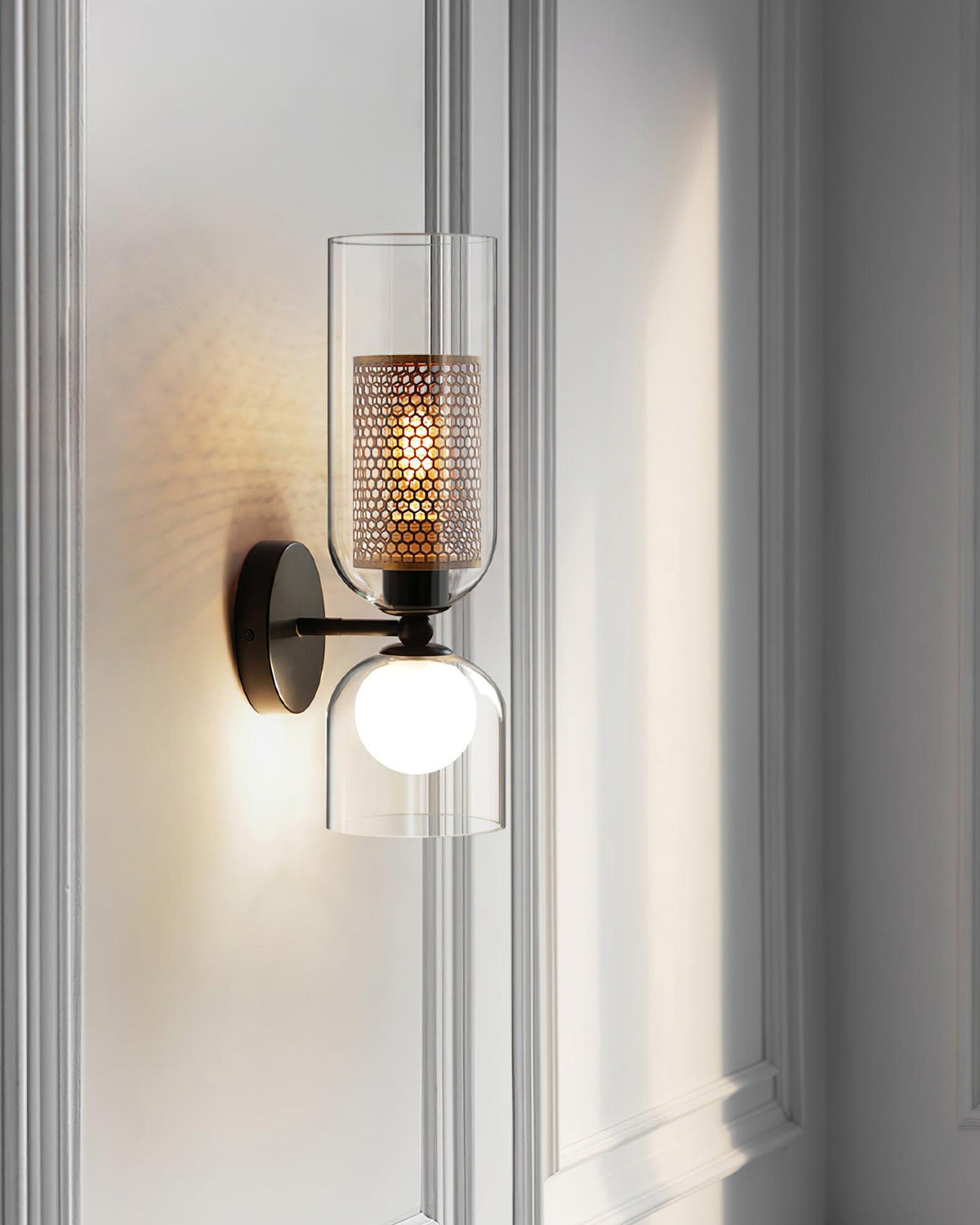 Alvynan Premium skandinavische Kunstglas-Wandleuchte