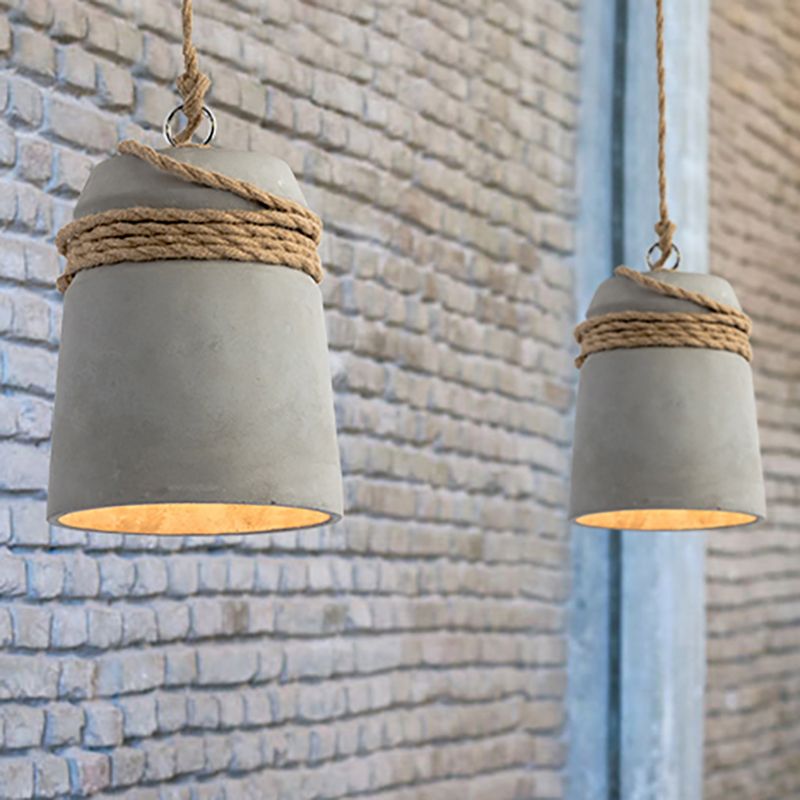 Epoch  Industrie LED Pendelleuchte Grau Esstisch/Wohnzimmer Cement