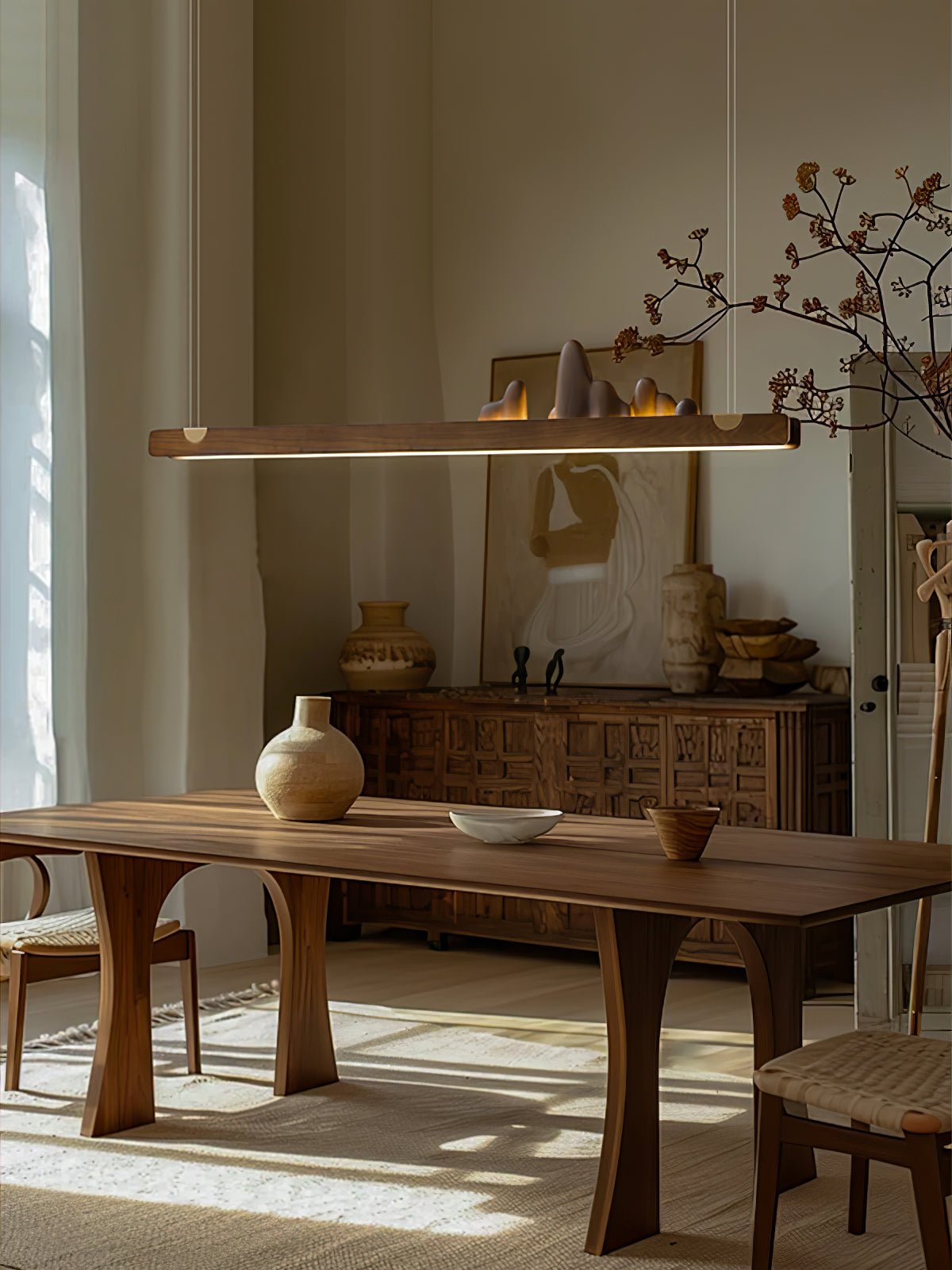 Elvaaine moderne Pendelleuchte aus Holz