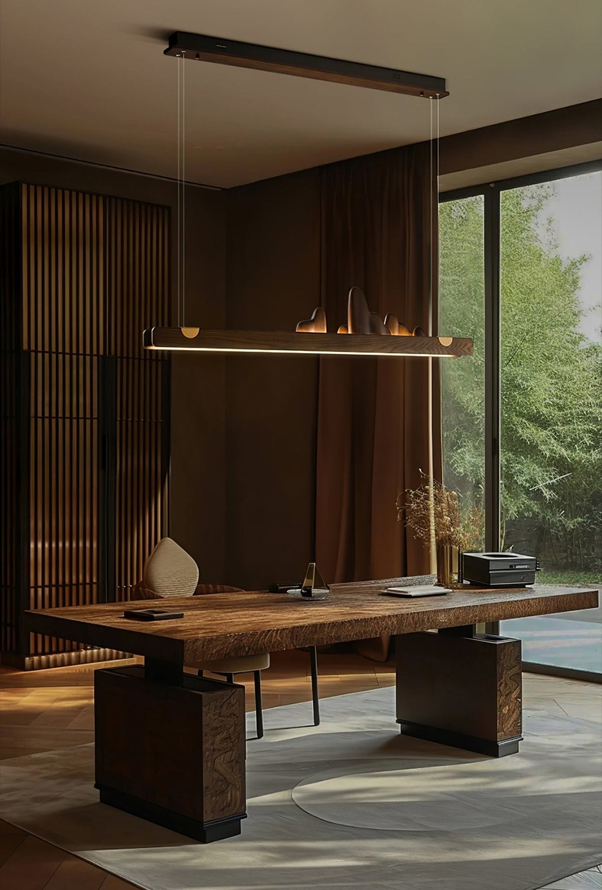 Elvaaine moderne Pendelleuchte aus Holz