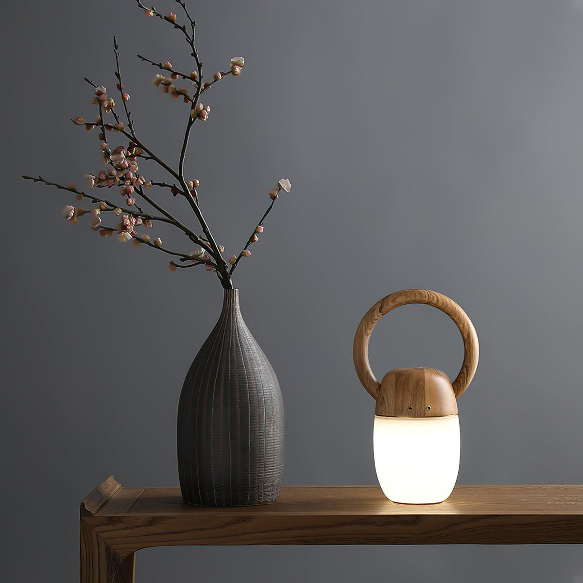 Sylelina Minimalistische Tischleuchte aus Holz