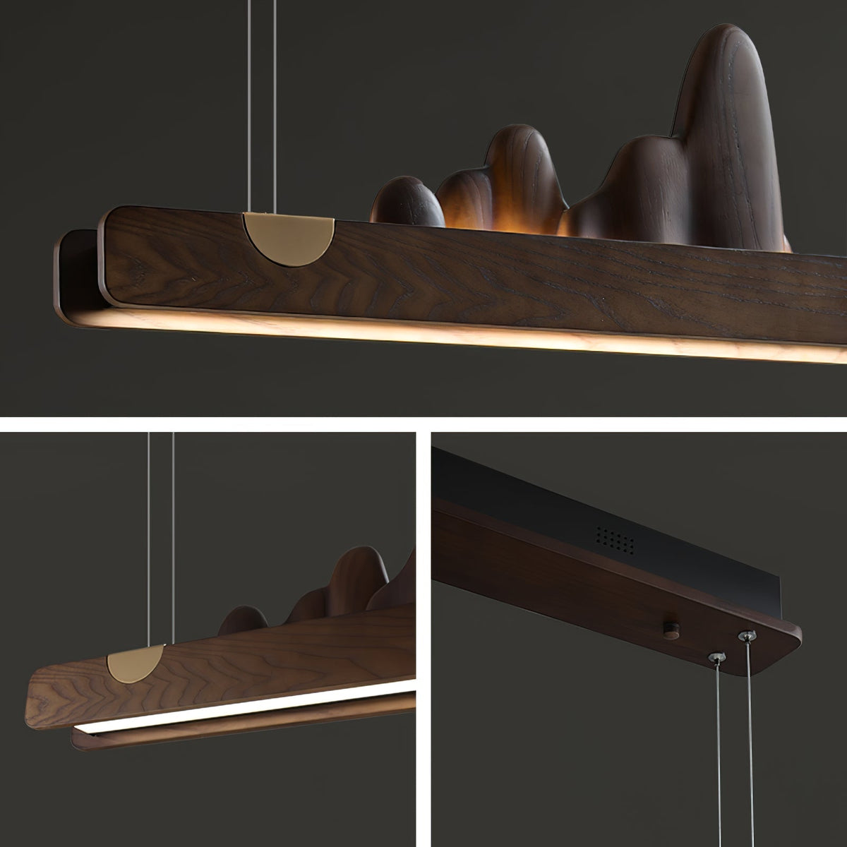 Elvaaine moderne Pendelleuchte aus Holz