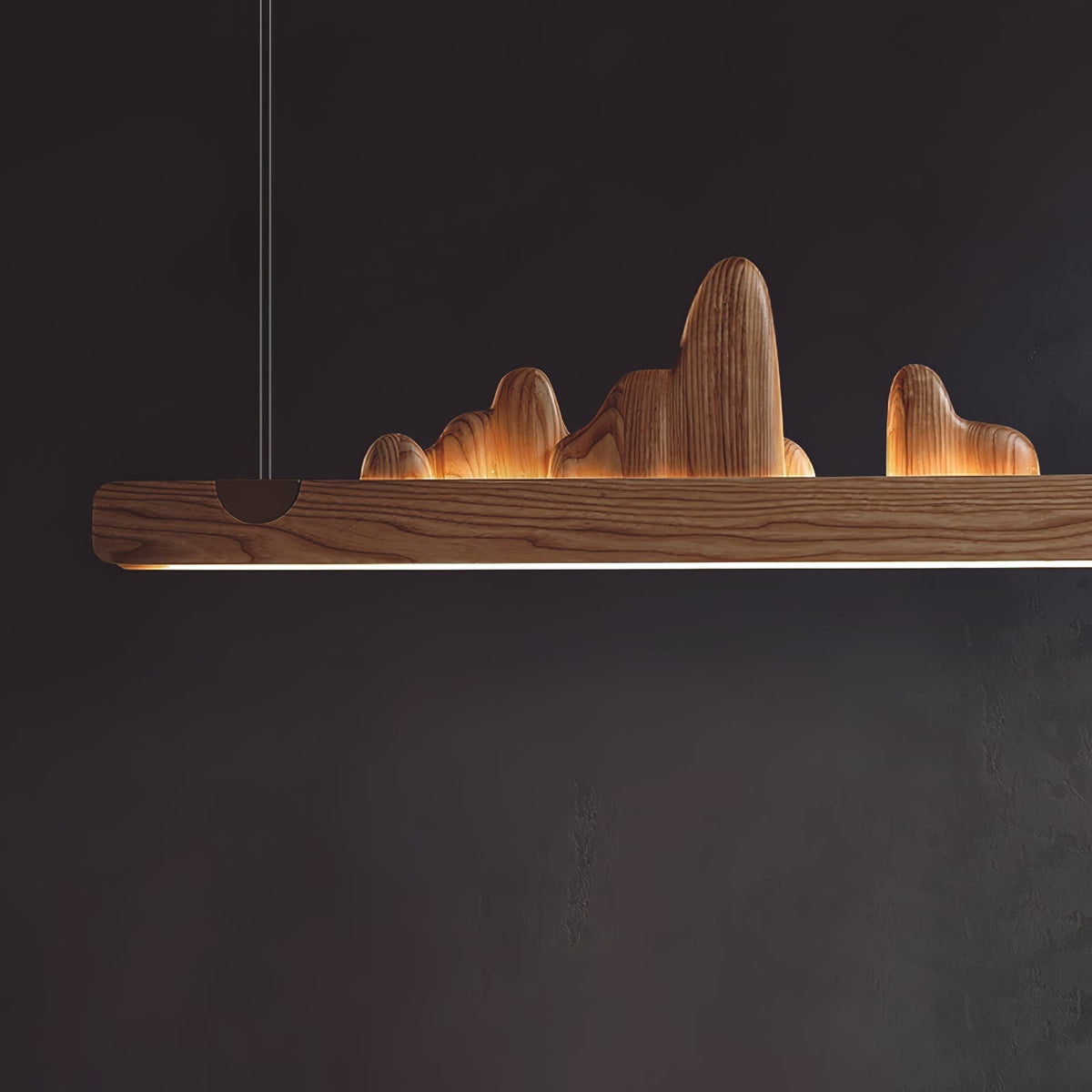 Elvaaine moderne Pendelleuchte aus Holz