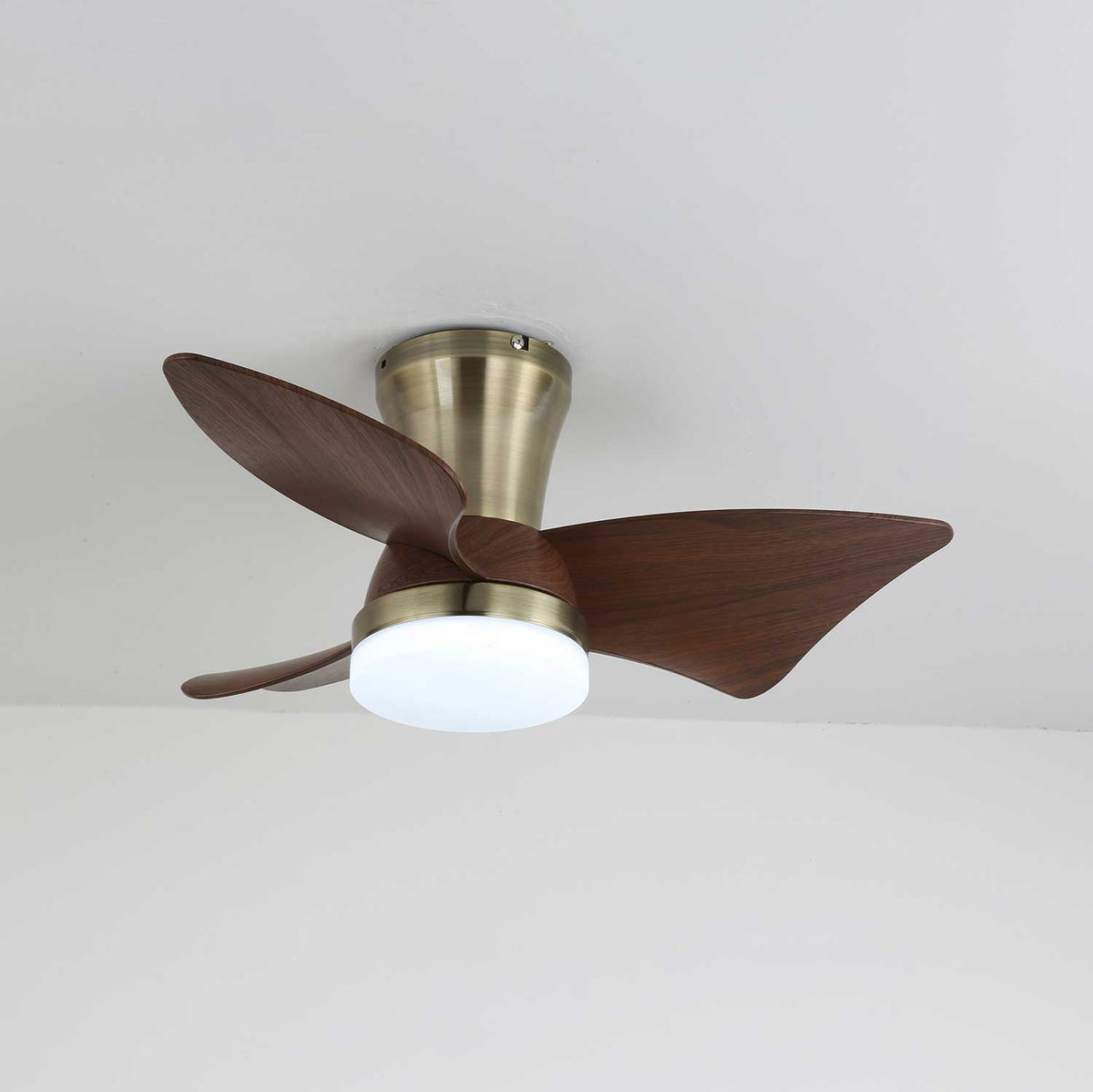 Aldivora Moderner Deckenventilator mit Beleuchtung aus Holz