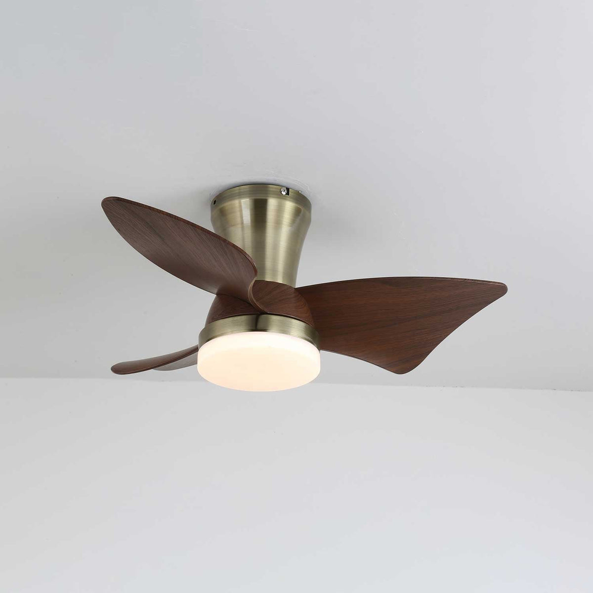 Aldivora Moderner Deckenventilator mit Beleuchtung aus Holz