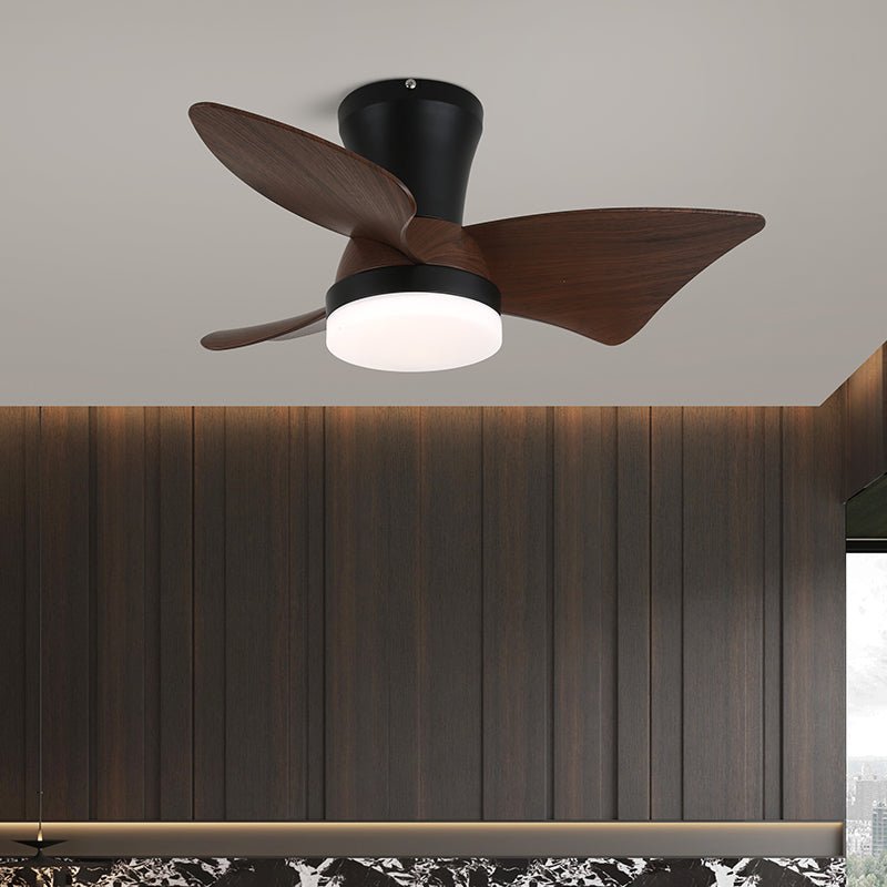 Luvora minimalistisch Deckenventilator mit Beleuchtung Holzblätter