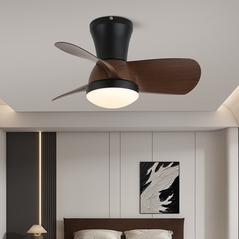 Luvora minimalistisch Deckenventilator mit Beleuchtung Holzblätter