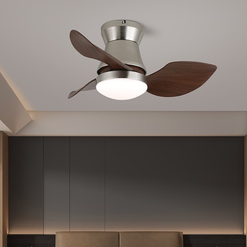 Luvora minimalistisch Deckenventilator mit Beleuchtung Holzblätter