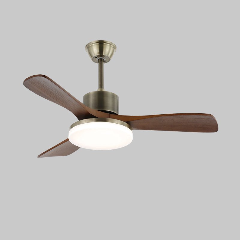 Ventio minimalistisch Silber Holz Deckenventilator mit Beleuchtung