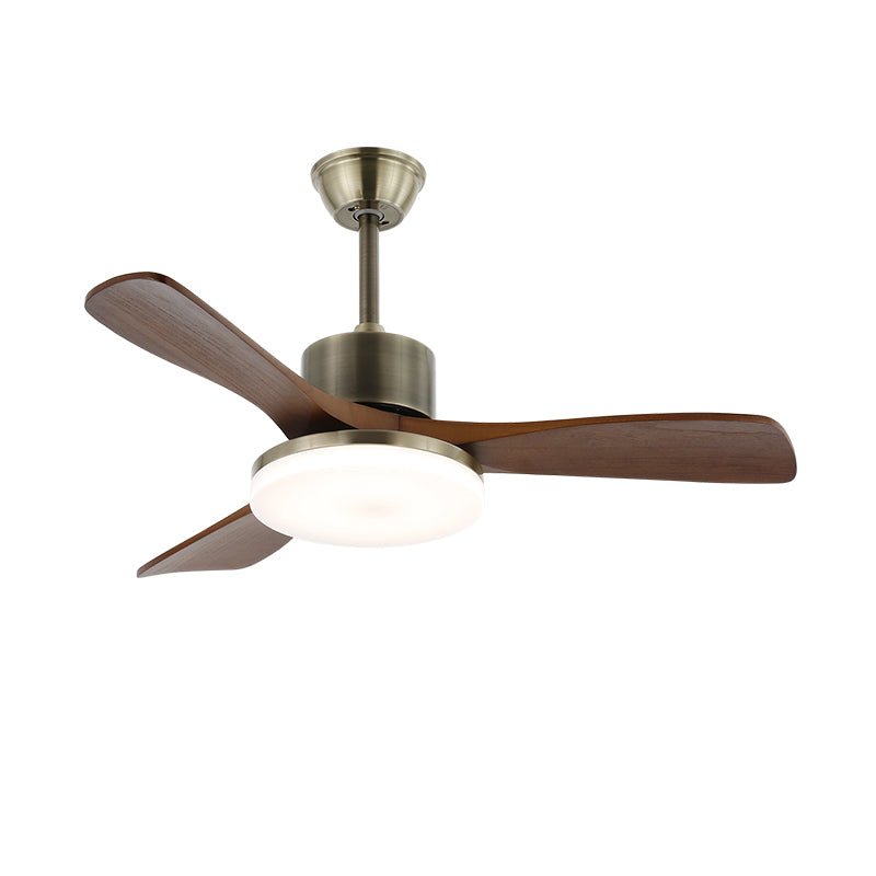 Ventio minimalistisch Silber Holz Deckenventilator mit Beleuchtung