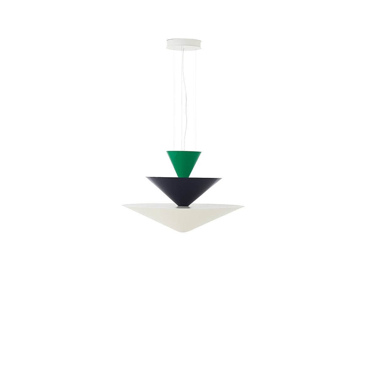 Pyramia gestufte Pendelleuchte mit Farbblöcken