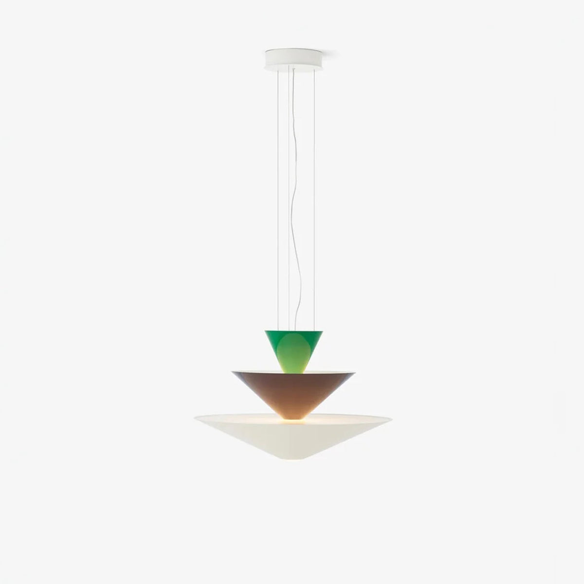 Pyramia gestufte Pendelleuchte mit Farbblöcken