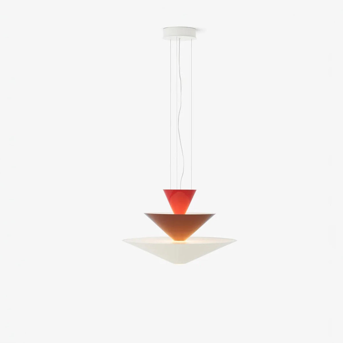 Pyramia gestufte Pendelleuchte mit Farbblöcken