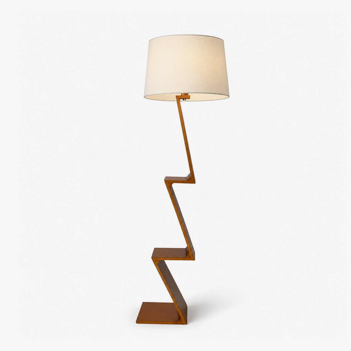 Zigzag Stehleuchte aus massivem Holz