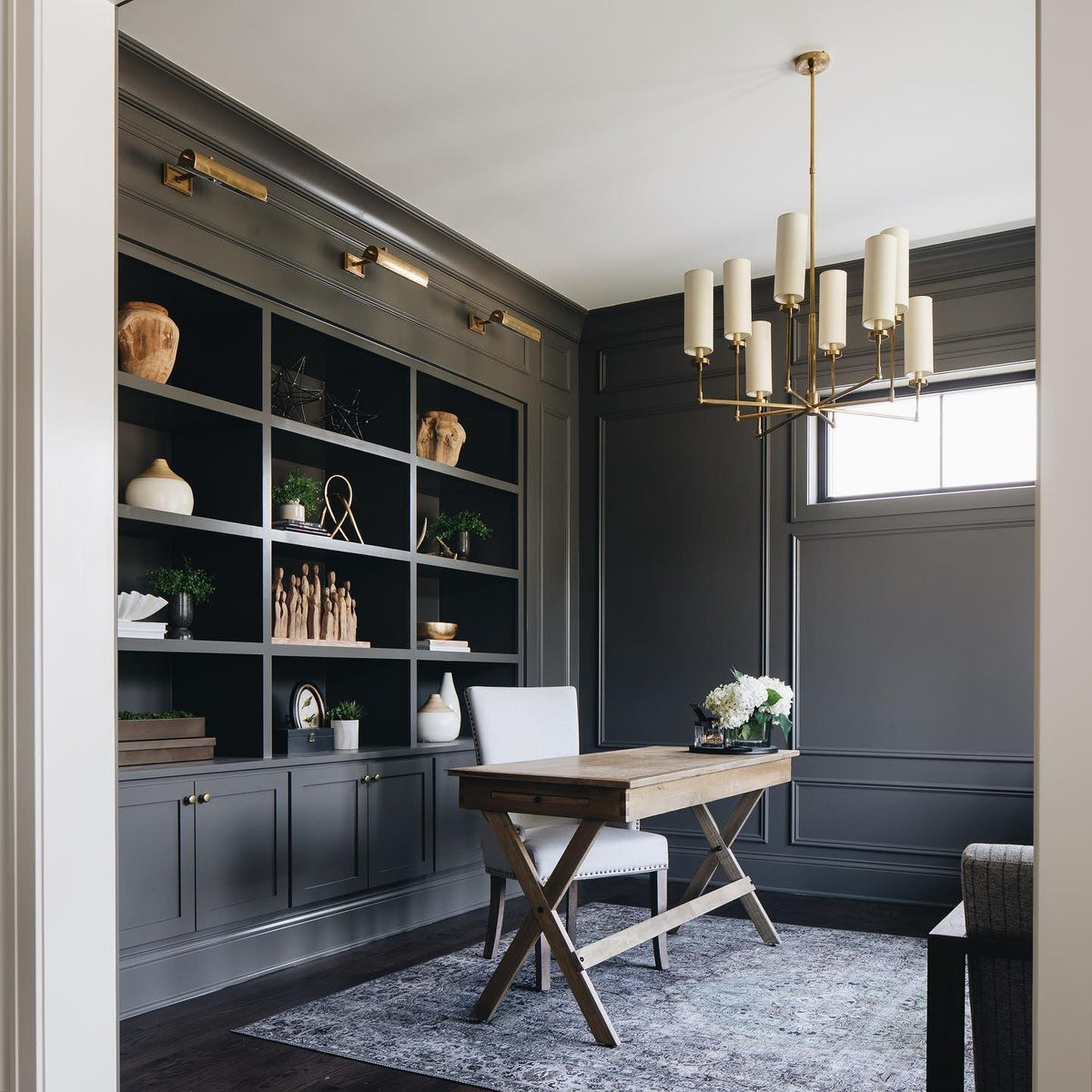 Artemis Chandelier Brass Fabric