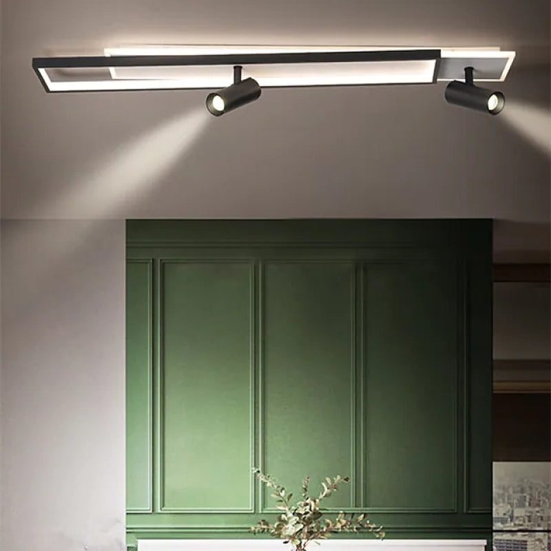 Arisha Modern LED Deckenleuchte Strahler Schwarz Wohnzimmer Metall