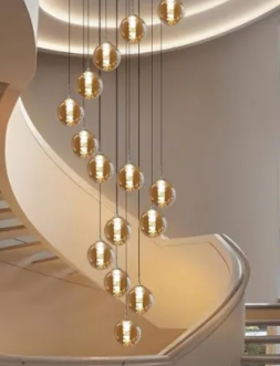 Juni luxuriöse Minimalistische Glas-Kristall Pendelleuchte