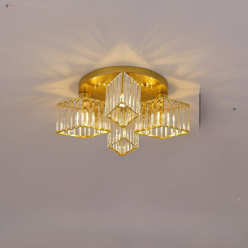 Arisha Modern Deckenleuchte Metall Kristall Wohnzimmer