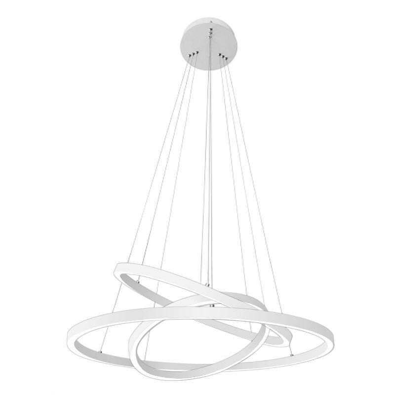Arisha Modern Led Kronleuchter Schwarz Metall Ess/Wohnzimmer
